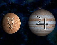 Аспект Меркурия и Юпитера